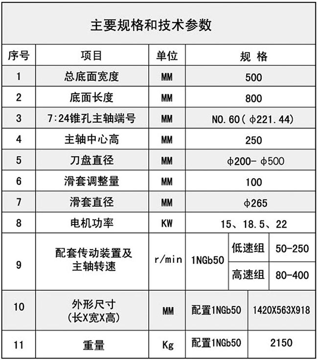 1TX50铣削黄瓜视频网技术参数